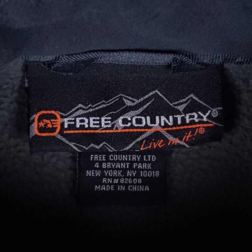 Free Country Fleece Jacket Mens Small Full Zip Gray Technical Outdoor Gorpcore - Picture 5 of 9